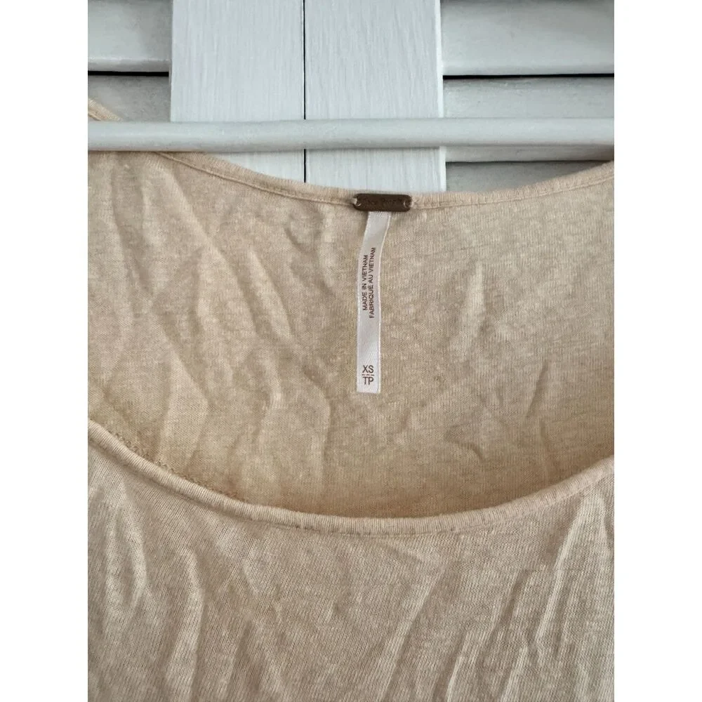 Free People‎ Boho Cropped Long Sleeve Tee